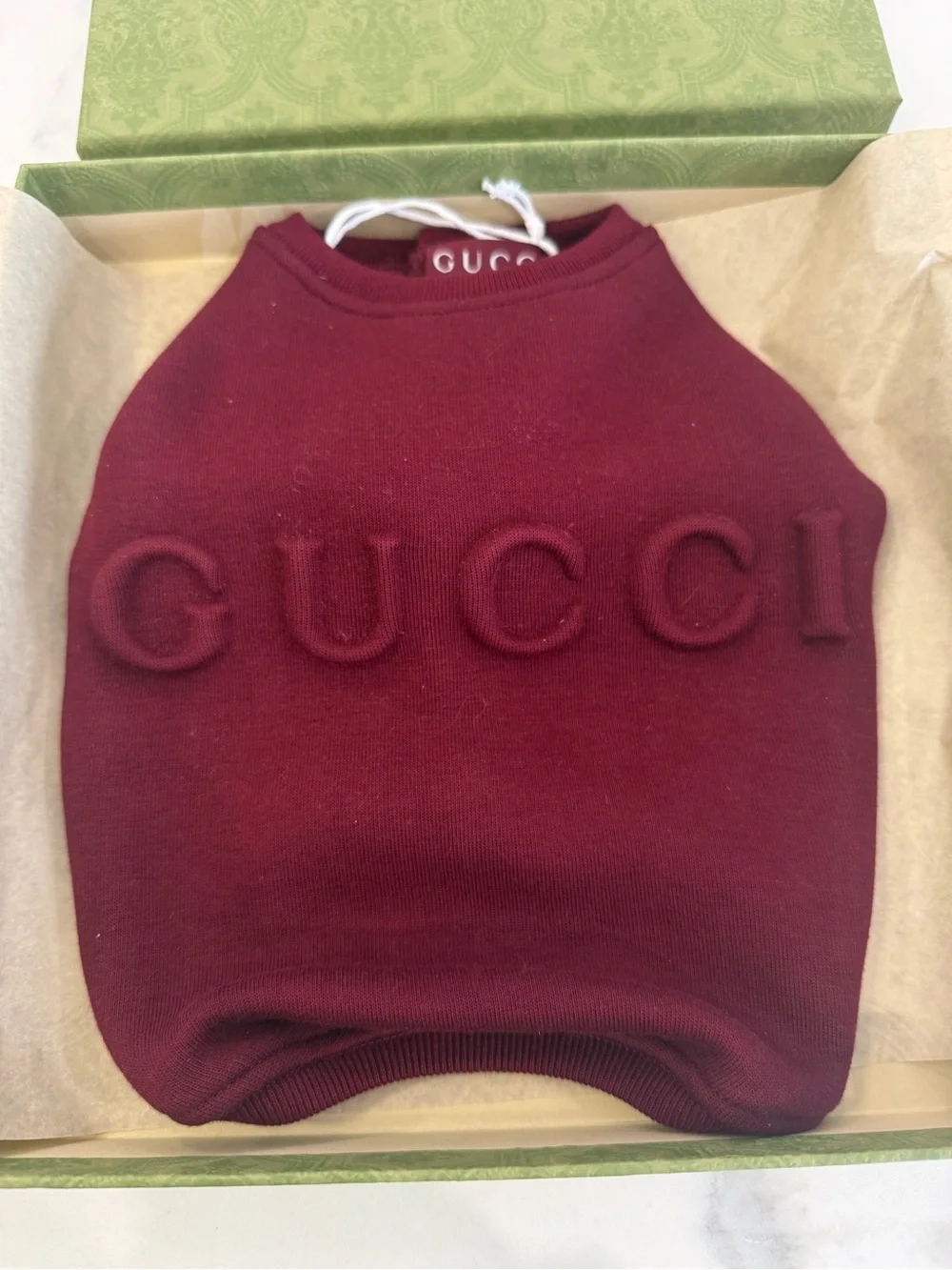 Gucci Embossed Logo Cotton Dog Sweatshirt